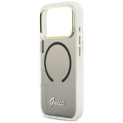 Guess IML Gradient Script Metal MagSafe Case for iPhone 17 Pro Max - Black
