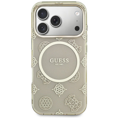 Guess IML Peony Dot MagSafe Case for iPhone 17 Pro - Beige