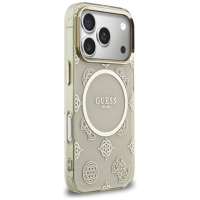 Guess IML Peony Dot MagSafe Case for iPhone 17 Pro - Beige