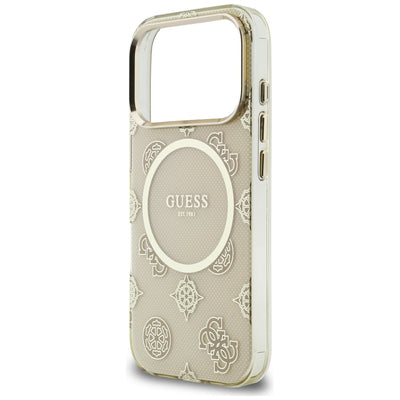 Guess IML Peony Dot MagSafe Case for iPhone 17 Pro - Beige