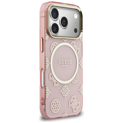 Guess IML Peony Dot MagSafe case for iPhone 17 Pro - pink