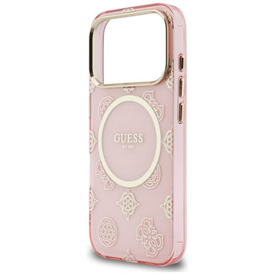 Guess IML Peony Dot MagSafe case for iPhone 17 Pro - pink
