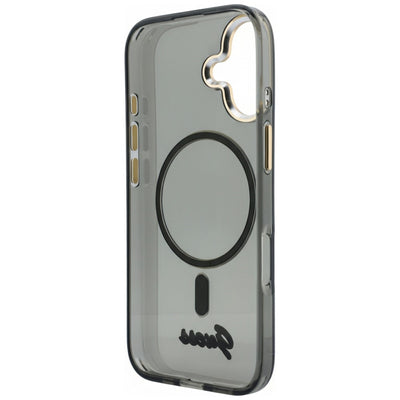 Guess IML Script Metal MagSafe Case for iPhone 17 - Black