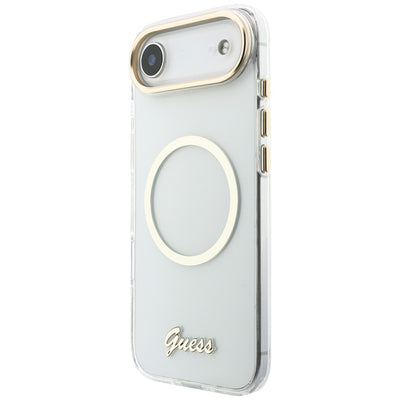 Guess IML Script Metal MagSafe Case for iPhone Air - Clear