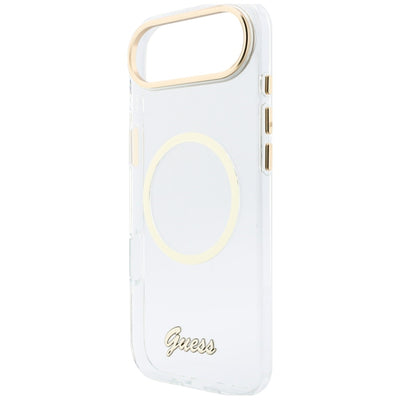 Guess IML Script Metal MagSafe Case for iPhone Air - Clear