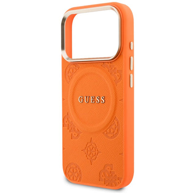 Guess Peony Hot Stamp MagSafe Case for iPhone 17 Pro Max - Orange