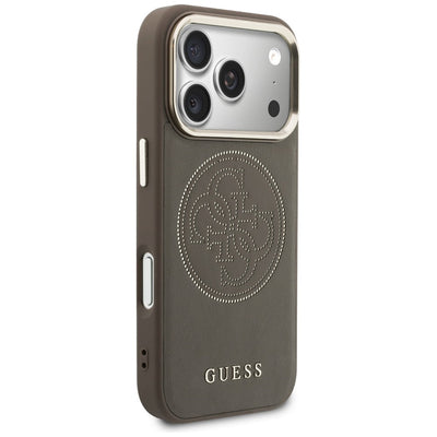 Etui Guess Perforated 4G MagSafe na iPhone 17 Pro - brązowe