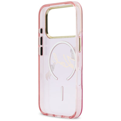 Karl Lagerfeld IML Choupettes Karl Script Logo MagSafe Case for iPhone 17 Pro Max - Pink