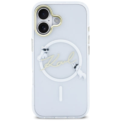Karl Lagerfeld IML Choupettes Karl Script Logo MagSafe iPhone 17 Case - Clear