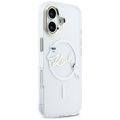 Karl Lagerfeld IML Choupettes Karl Script Logo MagSafe iPhone 17 Case - Clear