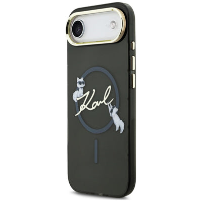 Karl Lagerfeld IML Choupettes Karl Script Logo MagSafe iPhone Air Case - Black