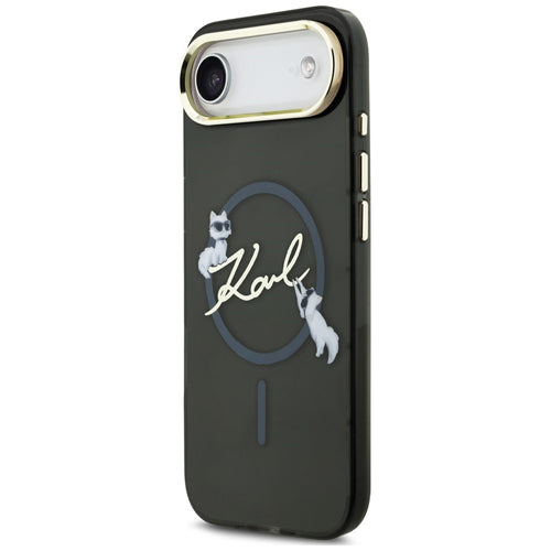 Karl Lagerfeld IML Choupettes Karl Script Logo MagSafe iPhone Air Case - Black