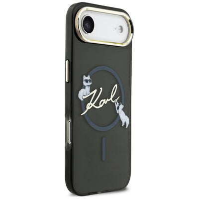 Karl Lagerfeld IML Choupettes Karl Script Logo MagSafe iPhone Air Case - Black