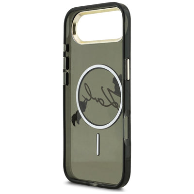 Karl Lagerfeld IML Choupettes Karl Script Logo MagSafe iPhone Air Case - Black
