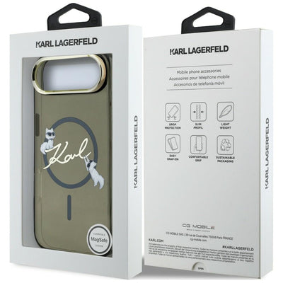 Karl Lagerfeld IML Choupettes Karl Script Logo MagSafe iPhone Air Case - Black