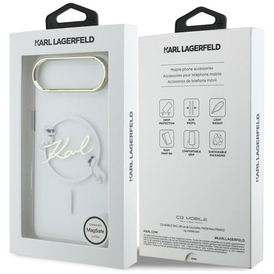 Karl Lagerfeld IML Choupettes Karl Script Logo MagSafe iPhone Air Case - Clear