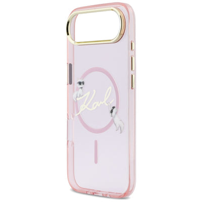 Karl Lagerfeld IML Choupettes Karl Script Logo MagSafe iPhone Air Case - Pink