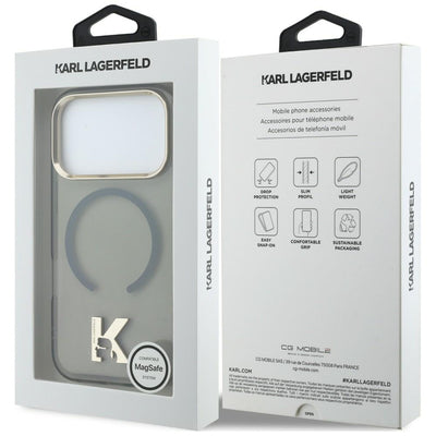 Karl Lagerfeld IML K Head Logo MagSafe Case for iPhone 17 Pro Max - Black