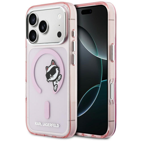 Karl Lagerfeld IML Peekaboo MagSafe Case for iPhone 17 Pro Max - Pink