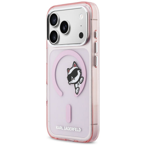 Karl Lagerfeld IML Peekaboo MagSafe Case for iPhone 17 Pro Max - Pink