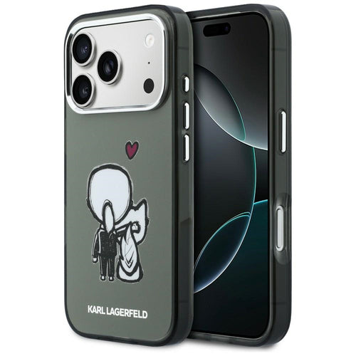 Karl Lagerfeld Karl &amp; Choupette Back MagSafe Case for iPhone 17 Pro - Black
