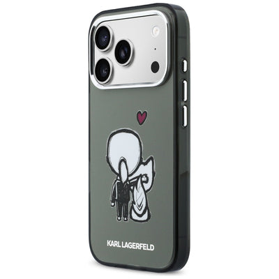 Karl Lagerfeld Karl &amp; Choupette Back MagSafe Case for iPhone 17 Pro - Black