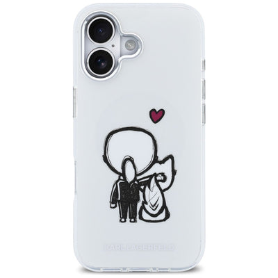 Karl Lagerfeld Karl &amp; Choupette Back MagSafe Case for iPhone 17 - Clear