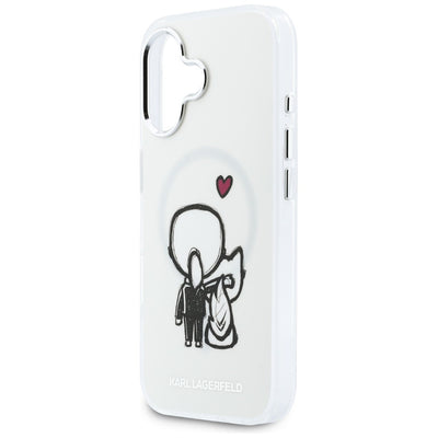 Karl Lagerfeld Karl &amp; Choupette Back MagSafe Case for iPhone 17 - Clear