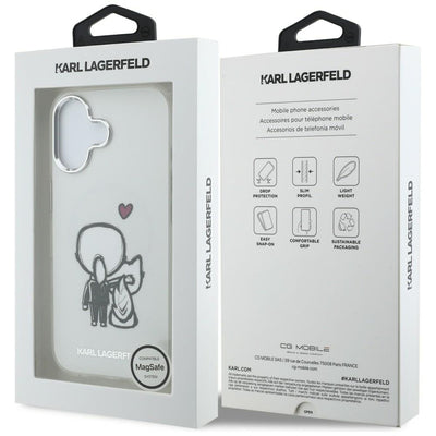 Karl Lagerfeld Karl &amp; Choupette Back MagSafe Case for iPhone 17 - Clear