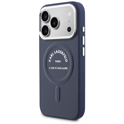 Etui Karl Lagerfeld Karl RSG Logo MagSafe na iPhone 17 Pro - niebieskie