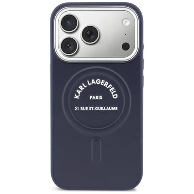 Etui Karl Lagerfeld Karl RSG Logo MagSafe na iPhone 17 Pro - niebieskie