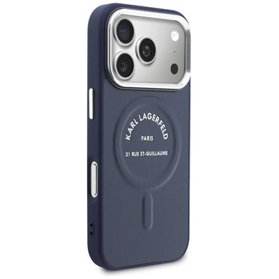 Etui Karl Lagerfeld Karl RSG Logo MagSafe na iPhone 17 Pro - niebieskie