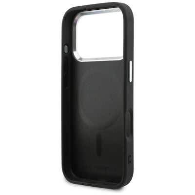 Karl Lagerfeld Point &amp; Choupette Sketch MagSafe Case for iPhone 17 Pro Max - Black