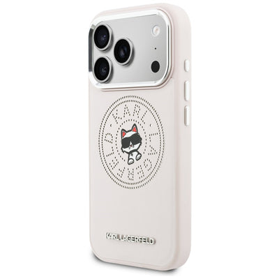 Karl Lagerfeld Point &amp; Choupette Sketch MagSafe Case for iPhone 17 Pro Max - Pink