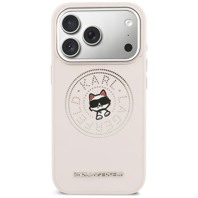 Karl Lagerfeld Point &amp; Choupette Sketch MagSafe Case for iPhone 17 Pro Max - Pink