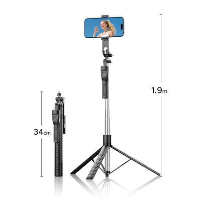 Selfie stick Orico SPM190 tripod 1/4" for phone camera with 360 degree rotation Bluetooth 5.2 - black