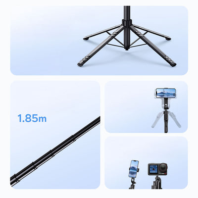 Selfie stick Orico SPN185 1/4" tripod for phone camera with 360 degree rotation Bluetooth 5.2 - black