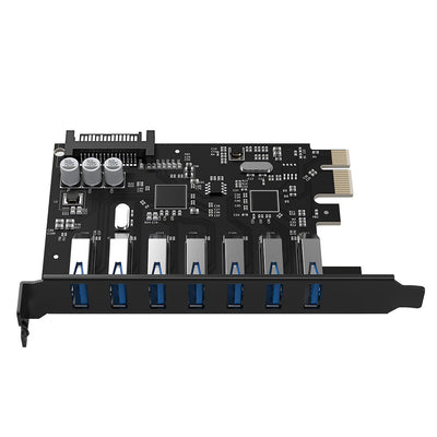 Orico PVU3 PCI-E 7x USB 3.0 Expansion Card for Desktop - Black