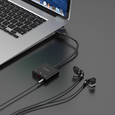 Orico SKT3 USB-A External Sound Card - Black