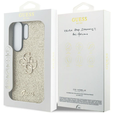 Guess Fixed Glitter Big 4G Metal Logo case for Samsung Galaxy S26 Ultra - gold