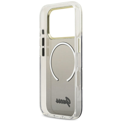 Guess IML Gradient Script Metal MagSafe Case for iPhone 17 Pro - Black