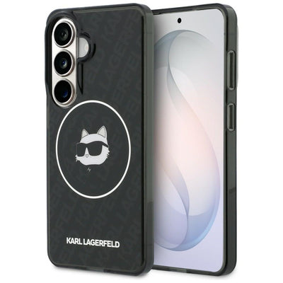 Karl Lagerfeld IML Repeated Choupette MagSafe Case for Samsung Galaxy S26 - Black