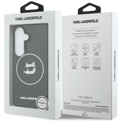 Karl Lagerfeld IML Repeated Choupette MagSafe Case for Samsung Galaxy S26 - Black
