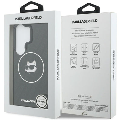 Karl Lagerfeld IML Repeated Choupette MagSafe Case for Samsung Galaxy S26 Ultra - Black