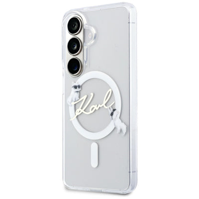 Karl Lagerfeld IML KC Script MagSafe Case for Samsung Galaxy S26 - Transparent