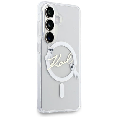 Karl Lagerfeld IML KC Script MagSafe Case for Samsung Galaxy S26 - Transparent