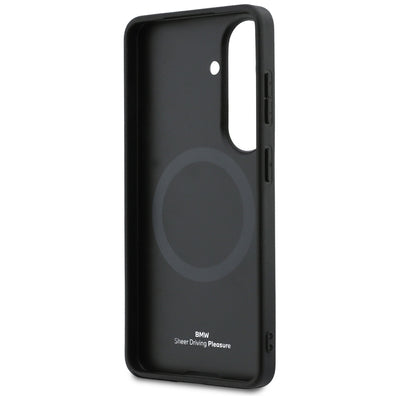 BMW Leather Hot Stamp MagSafe Case for Samsung Galaxy S26 Plus - Black