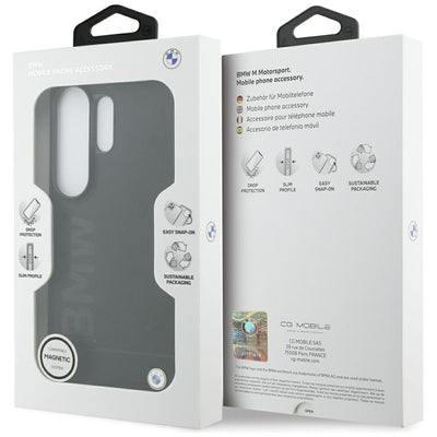 BMW Leather Hot Stamp MagSafe Case for Samsung Galaxy S26 Ultra - Black