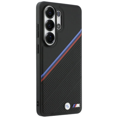 BMW Tricolor Metal Logo MagSafe Case for Samsung Galaxy S26 Ultra - Black