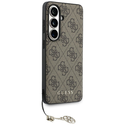 Guess 4G Classic Logo Charm MagSafe Case for Samsung Galaxy S26 - Brown